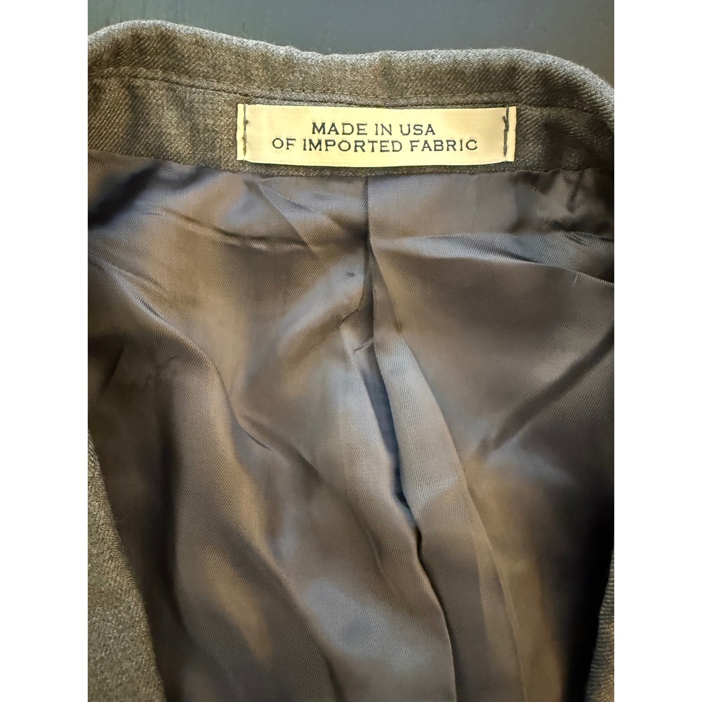 Joseph Abboud Blazer Mens 42S Gray Wool Two-Button Sport Coat Jacket - Picture 16 of 16